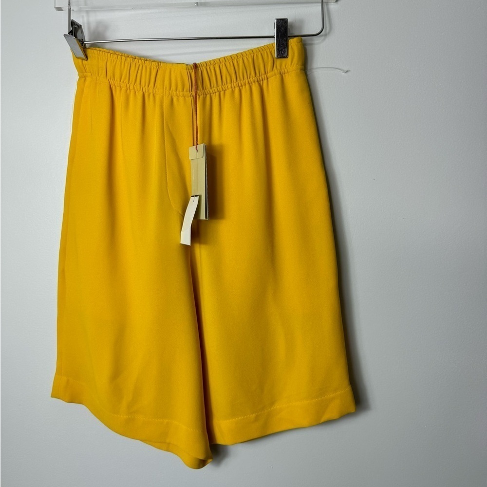 NWT Stella McCartney yellow elastic waist bermuda short size 34 1892